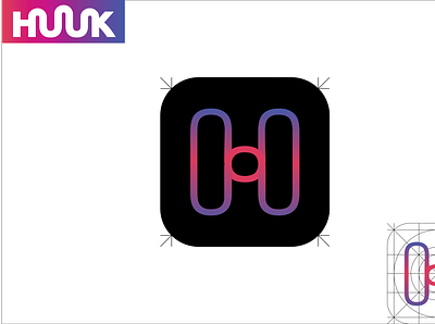 h app icon app branding flat grid logo icon lettermark logo minimal typography vector