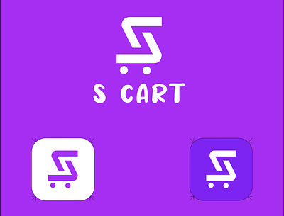 S CART SHOOPING APP LOGO DESIGN app design branding bulding logo flat icon lettermark logo minimal s letter s letter logo s logo s mark wordmark logo