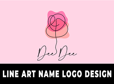 Line art Name Logo Design branding design flat illustration lettermark line art name logo design lineart logo logos minimal namelogo typography wordmark logo