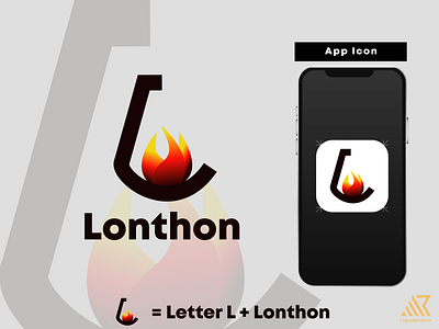 L+Lonthon branding design flat illustration l letter letter l letter logo lettermark llonthon logo lonthon minimal typography wordmark logo