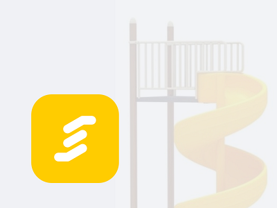 slippy slide + S App Iconic Logo Design