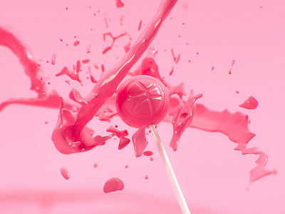 Sweet Thanks 3d 3ds max candy debut first shot invitation invite lollipop pink render sweet vray