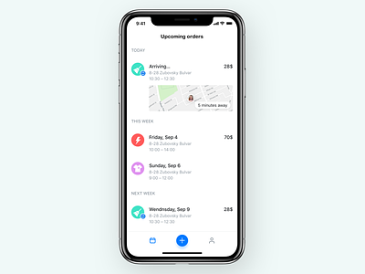 APP for cleaning company app cleaning service icon ios iphone iphone x mobile ui