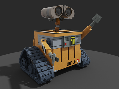WALL-E made with MagicaCSG 3D 3d character design illustration magicacsg magicavoxel wixiweb