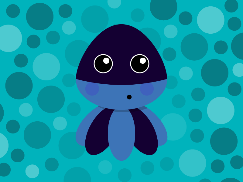 Octopusbubble wixiweb illustration character children creature fun playoffs blue octopus