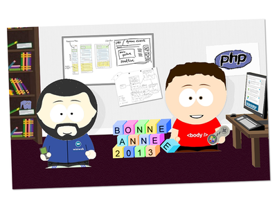 Southpark Illustration for Wixiweb Agency Wishes