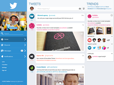 A Twitter Redesign axure concept redesign twitter ui ux webapp webdesign