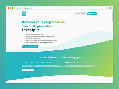 Recovup - Landing page
