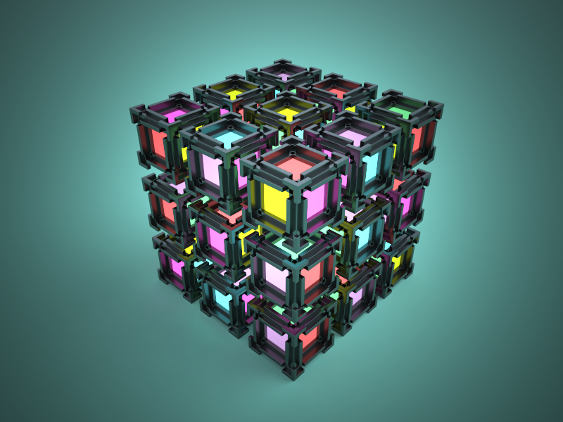 3D Voxel lighting render by Arnaud Lemercier on Dribbble