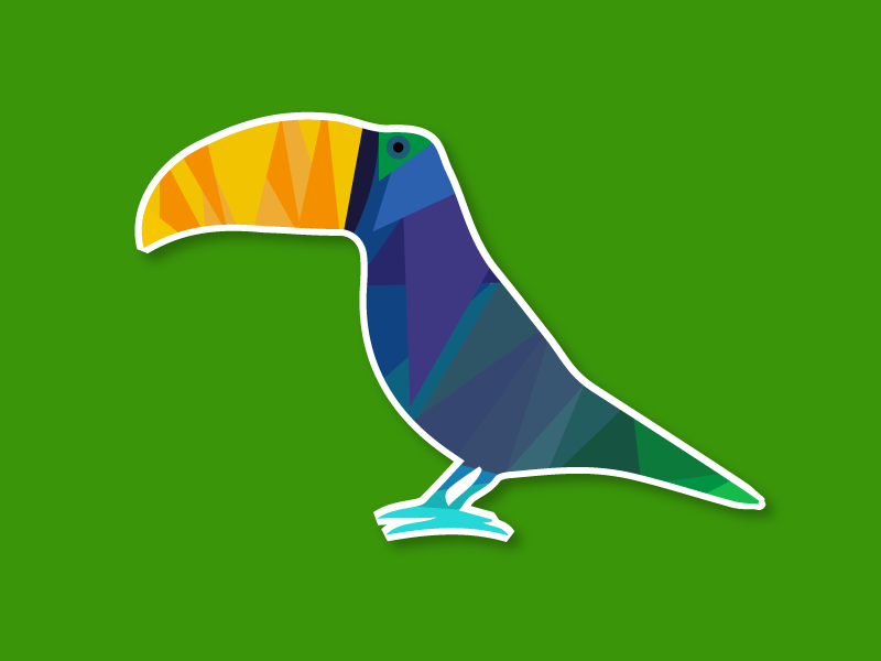 TOUCAN DO BRASIL flat animal color illustrator brazil brasil illustration toucan