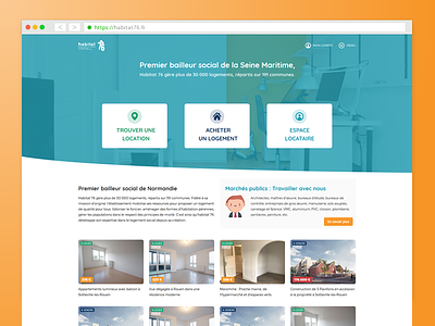 Habitat76 website homepage design (UX/UI)