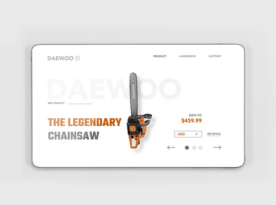 DAEWOO Chainsaw Web ui uiux webdesign