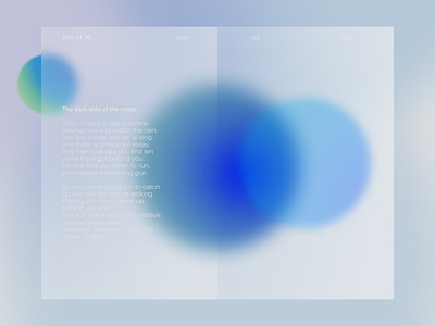 blue - moment glassmorphism graphic design