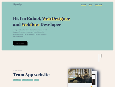 rafaelanjos design figma minimal typography uidesign web webdesign webflow