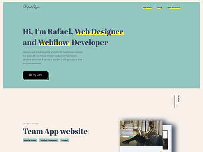 rafaelanjos design figma minimal typography uidesign web webdesign webflow