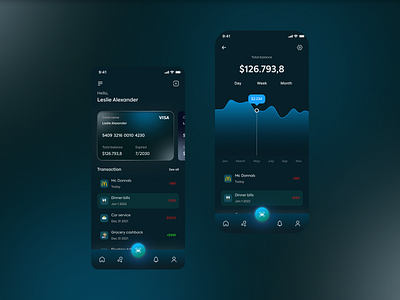 Financial Mobile App app darkmode financial financial mobile app ui