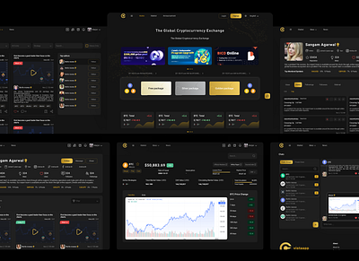 Cryptocurrency platform crypto cryptocurrency dark design signal theme ui ux webdesign