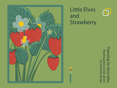 Little elves and Strawberry illustration