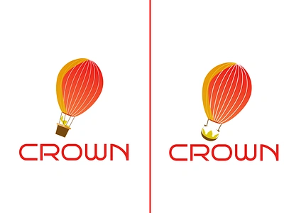 Hot air balloon logo crown dailylogochallenge design hotairballoon logo vector