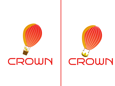 Hot air balloon logo crown dailylogochallenge design hotairballoon logo vector