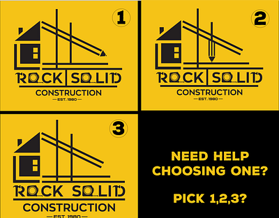 Rock Solid Construction Brand Identity brand brand design brand identity branding branding design design illustration logo ui vector