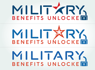 Military Benefits Unlocked Brand Logo brand brand design brand identity branding branding design design illustration logo ui vector