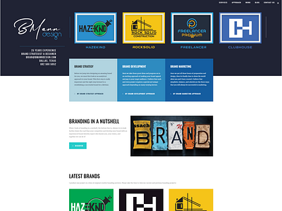 BMann Design Brand Website Homepage Design - In Progress