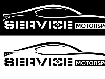 Service Motorsports Logo Brand Concept 4