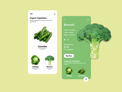 Vegetable App UI/UX Design