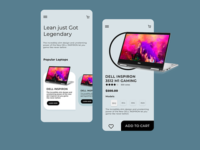Laptop Store Mobile App UI/UX Design