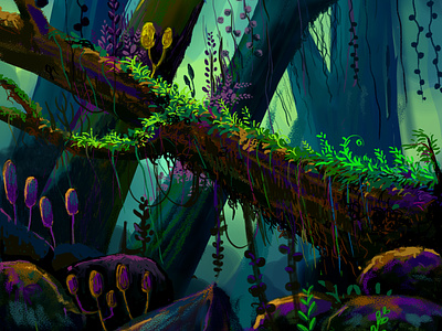 surreal forest design digital digital art digital painting illustration web