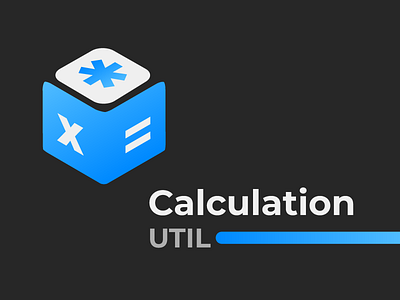 Calculation Util Logo - Minimal Blue