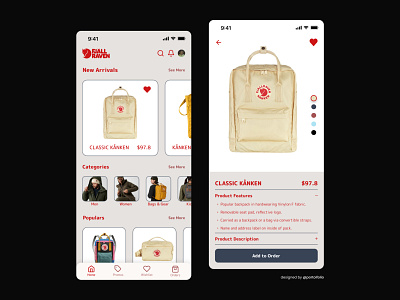 UI Concept for Fjallraven Apps brand identity branding and identity design graphic design ui user interface