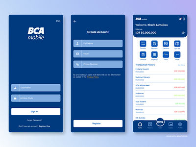 BCA Mobile UI Redesign app design graphic design ui ui design user interface user interface design