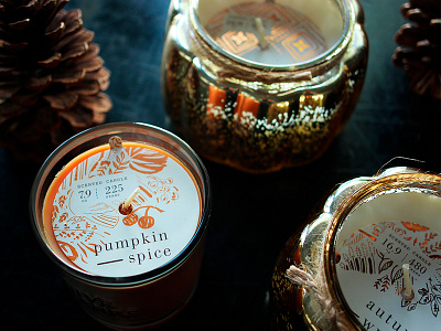 Fall Candle Pattern and Packaging packaging pattern design product design