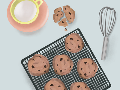 Baking Cookies cookie food illustration illustration