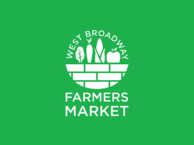 West Broadway Farmers Market brand design branding design icon identity design logo vector