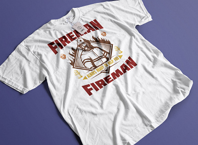 FIREMAN t shirt design branding design icon illustration illustrator logo logo design t shirt t shirt design vector