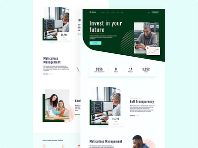 Mitotic Investments- Website branding business dashboad finance finance business financial graphic design homepage investment landing modern money management typography web website