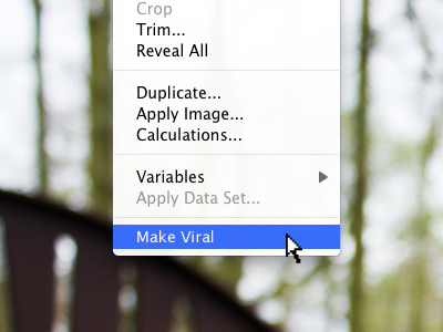 Make it Viral! easy menu photoshop viral