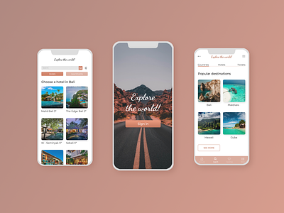 Mobile App for a travel company #1 mobile app travel app webdesign