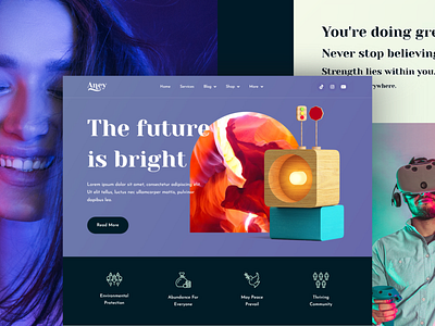 Aney – Vibrant Elementor Template Kit colorful crypto design ecommerce elementor game graphic design landing metaverse nft pantone purple template toy ux very peri webdesign website website concept wordpress