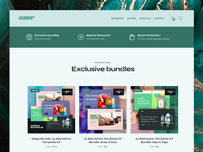 Exclusive bundles branding bundle business clean corporate design elementor green home page homepage inspiration landing landing page luxury premium template web webdesign website wordpress