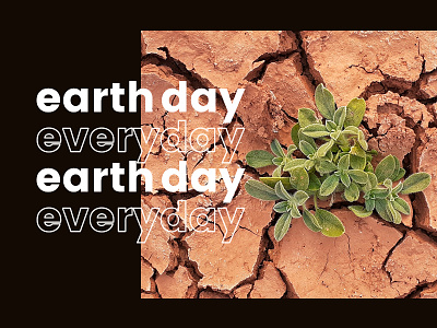 Earth Day Everyday awakening brown charity daily design earth earthday environment flower hero scene humanity inspiration nature ngo noplanetb organic plant soil sustainability typography