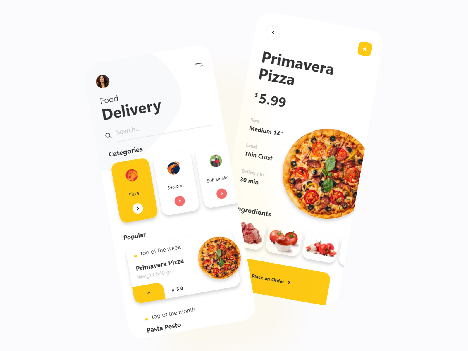 Food Delivery App UI by Nikunj Zalavadiya on Dribbble