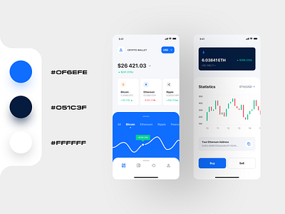 Crypto Wallet app design typography ui