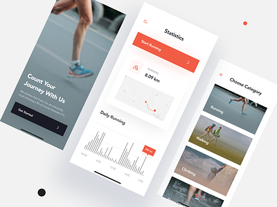 Fitness Track app design typography ui