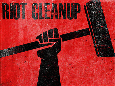 Riot Cleanup cleanup logo london propaganda riot russian