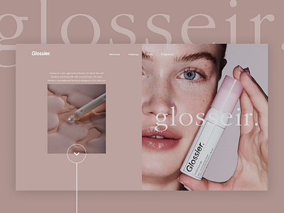 Glosseir concept concept cosmetic design minimal web