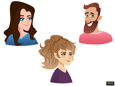 Avatars Designing art branding design flat illustration vector web